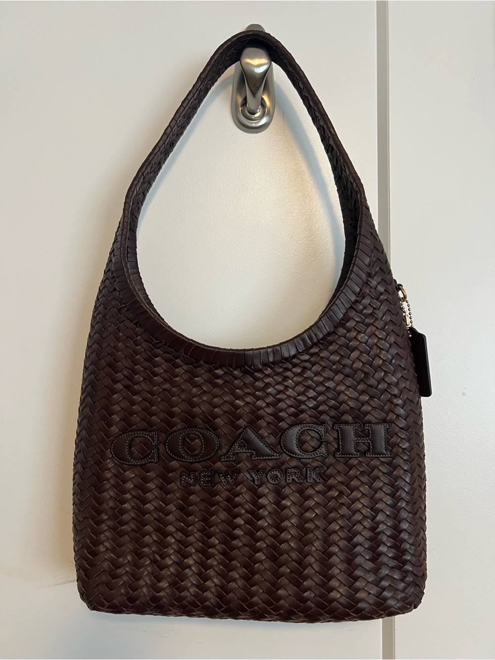 COACH Woven Leather Brooklyn 28 Maple